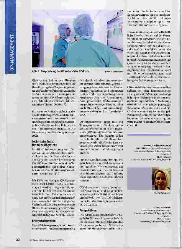 Vorschauseite 3: OP-Management im Städtischen Klinikum Solingen
