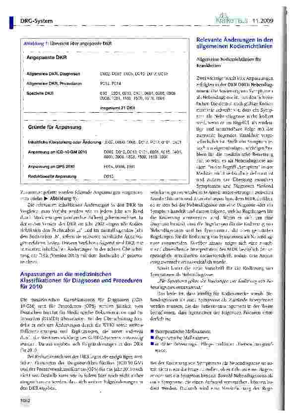 Vorschauseite 2: Deutsche Kodierrichtlinien Version 2010