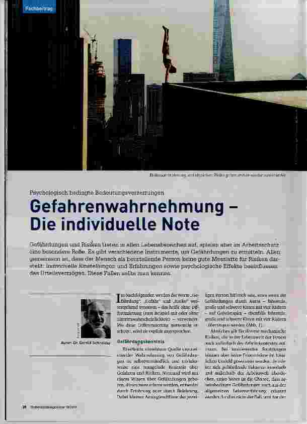 Vorschauseite 1: Gefahrenwahrnehmung - Die individuelle Note