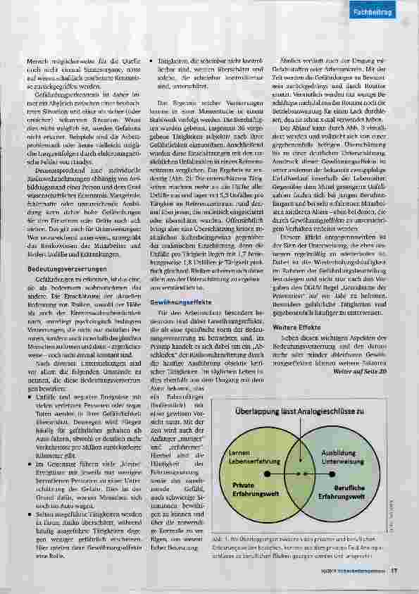 Vorschauseite 2: Gefahrenwahrnehmung - Die individuelle Note