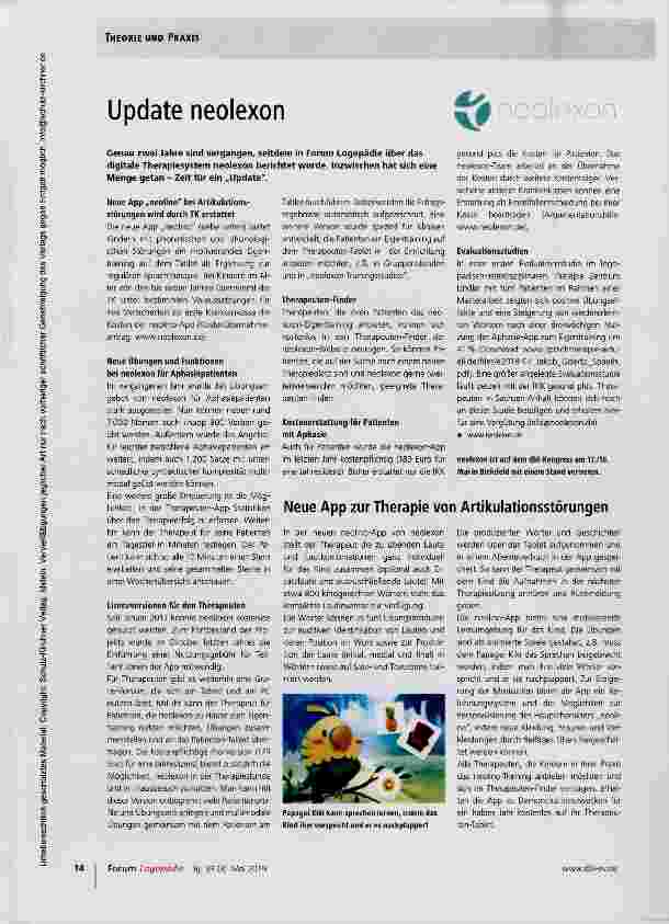 Vorschauseite 1: Update neolexon