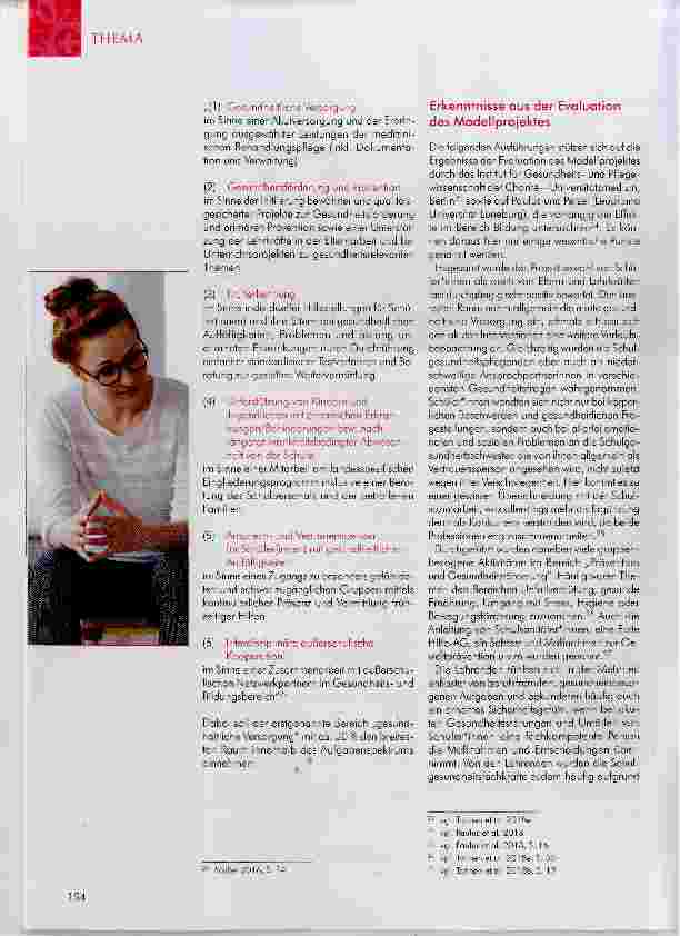Vorschauseite 4: wo PFLEGE UND SOZIALE ARBEIT SICH VERBINDEN Schulgesundheitspflege
