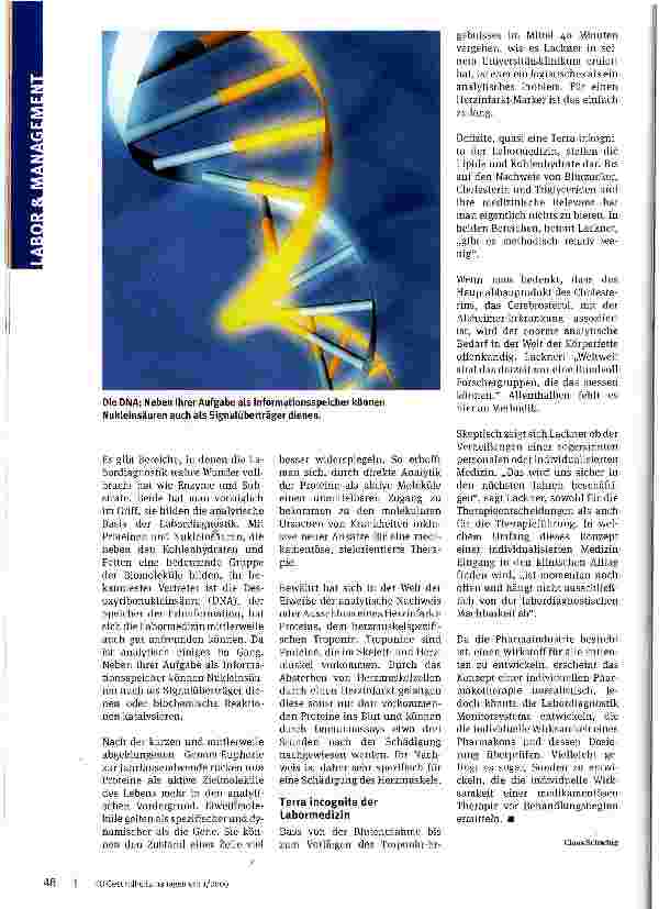 Vorschauseite 4: Die Labordiagnostik der Zukunft