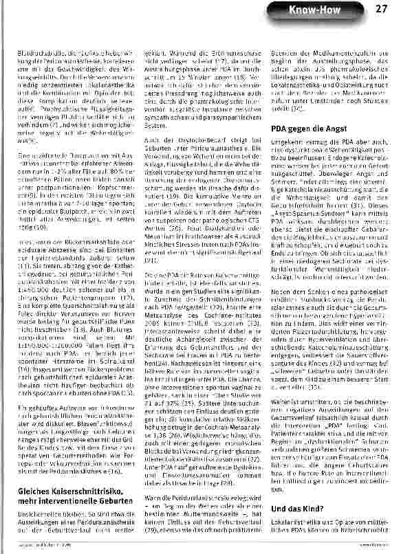 Vorschauseite 2: Periduralanästhesie für alle?