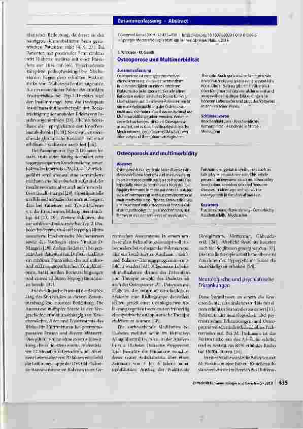 Vorschauseite 3: Osteoporose und Multimorbidität
