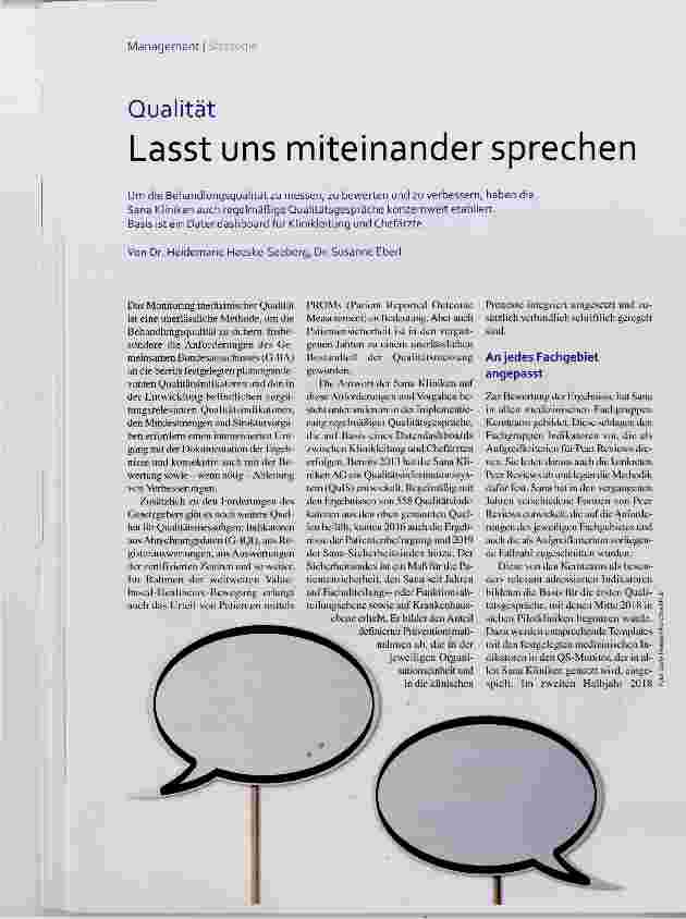 Vorschauseite 1: Qualität Lasst uns miteinander sprechen