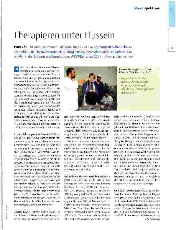 Vorschauseite 1: Therapieren unter Hussein