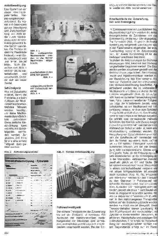 Vorschauseite 2: Zentralisierte Zubereitung von Zytostatika sowie deren Verund Entsorgung in einer Lungenfachklinik