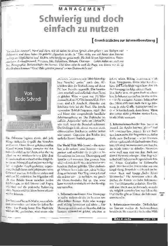 Vorschauseite 1: Schwierig und doch einfach zu nutzen