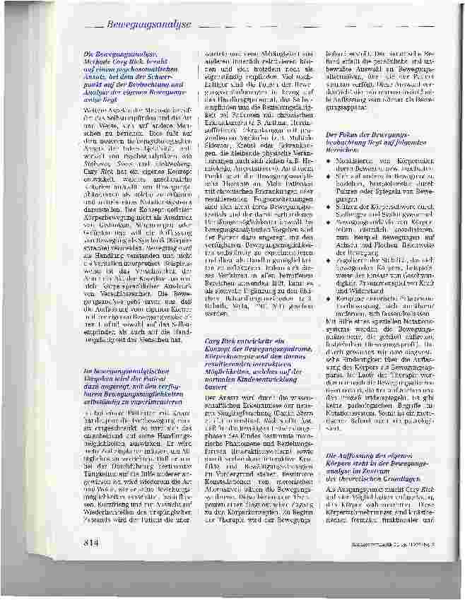 Vorschauseite 2: Einführung in die Bewegungsanalyse, Methode Cary Rick