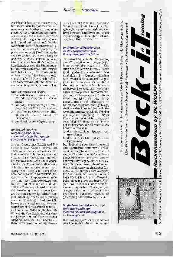 Vorschauseite 3: Einführung in die Bewegungsanalyse, Methode Cary Rick