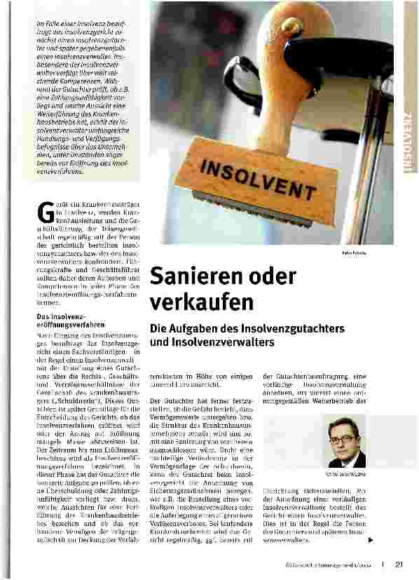 Vorschauseite 1: Sanieren oder verkaufen