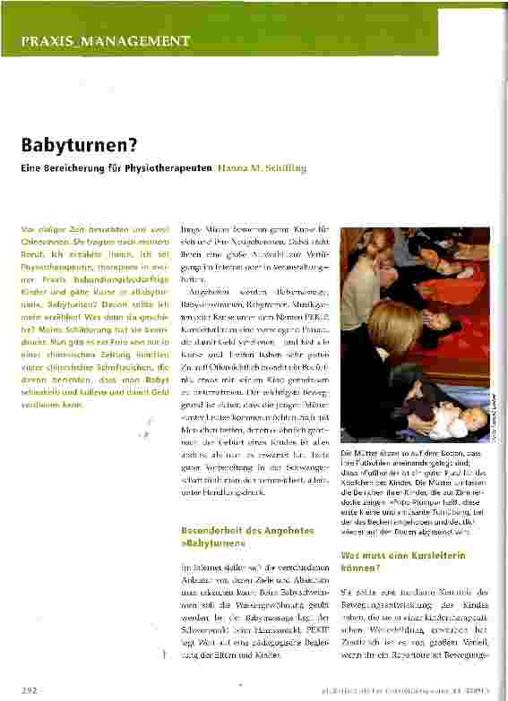 Vorschauseite 1: Babyturnen?