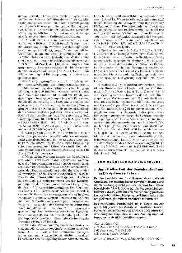 Vorschauseite 2: Mitbestimmung des Personalrats bei Eingruppierung; Stufenzuordnung