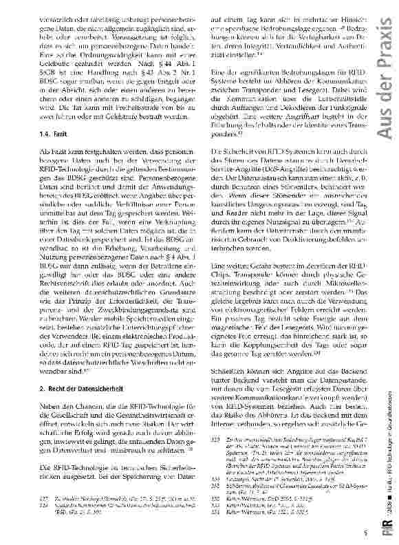 Vorschauseite 4: RFID-Technologie im Gesundheitswesen ~ Anwendungsfelder, rechtliche Vorgaben, Rechtspolitik, zukünftige Potentiale (2. Teil)