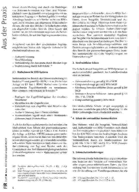 Vorschauseite 5: RFID-Technologie im Gesundheitswesen ~ Anwendungsfelder, rechtliche Vorgaben, Rechtspolitik, zukünftige Potentiale (2. Teil)