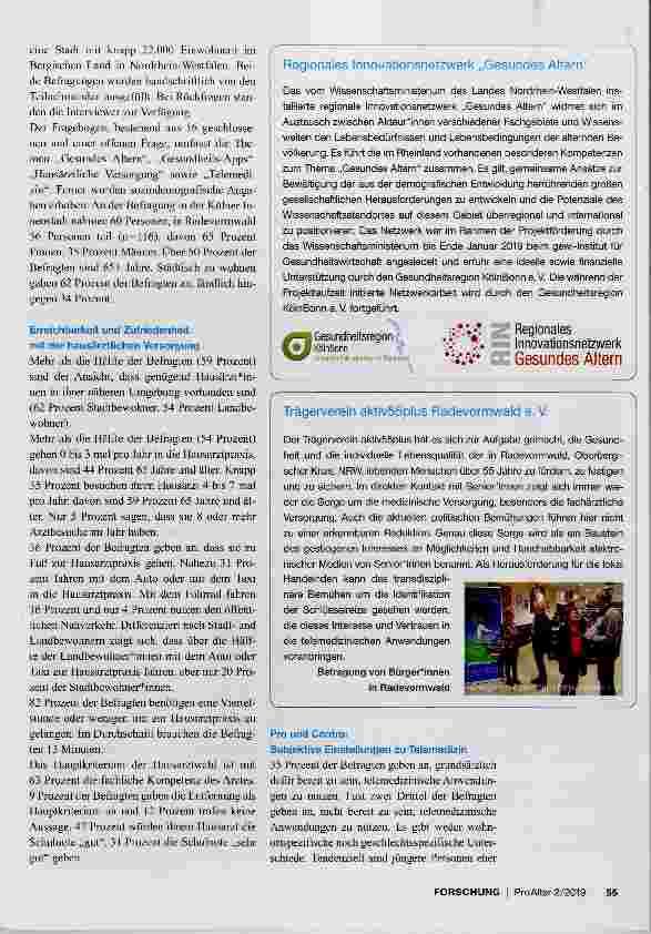 Vorschauseite 2: Telemedizin in der hausärztlichen Versorgung: Was meinen die Bürger*innen?