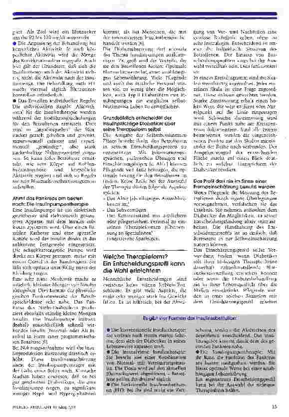 Vorschauseite 3: Diabetes mellitus Teil 2: Wie das Selbstmanagement von Insulinpflichtigen Diabetikern unterstützt werden kann
