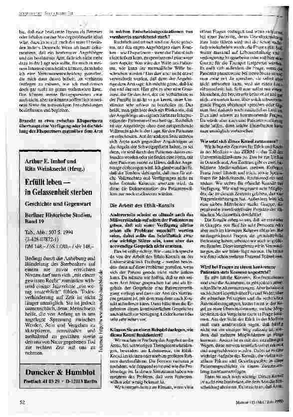 Vorschauseite 3: Patientenverfügungen Gespräch mit der Medizinethikerin Stella Reiter-Theil