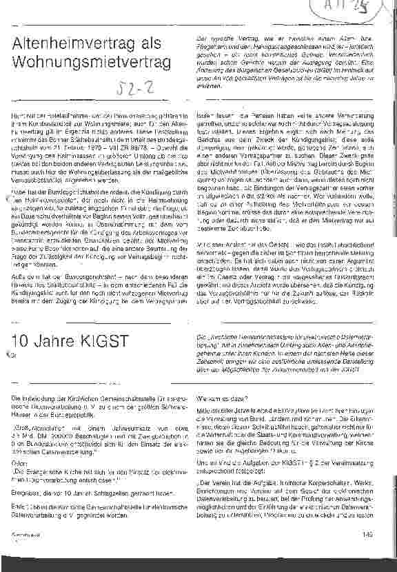 Vorschauseite 1: Altenheimvertrag als Wohnungsmietvertrag