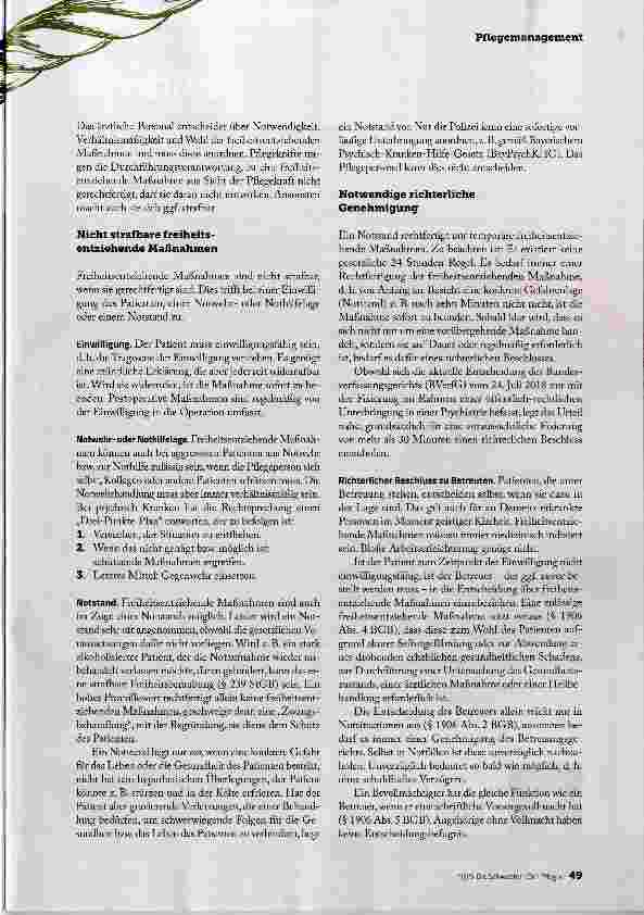 Vorschauseite 2: ZUM WOHL DER PATIENTEN