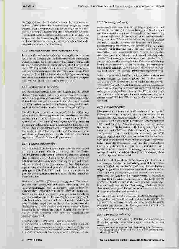 Vorschauseite 2: Tarifkonkurrenz und Nachwirkung in mehrstufigen Tarifwerken Teil 1