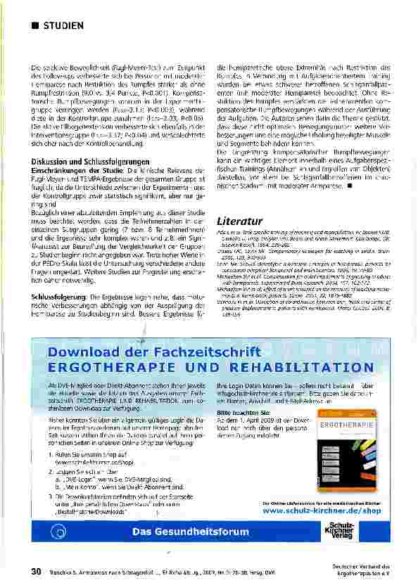 Vorschauseite 3: Aufgabenspezifisches Training mit Restriktion des Rumpfes