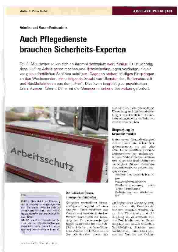 Vorschauseite 1: Auch Pflegedienste brauchen Sicherheits-Experten