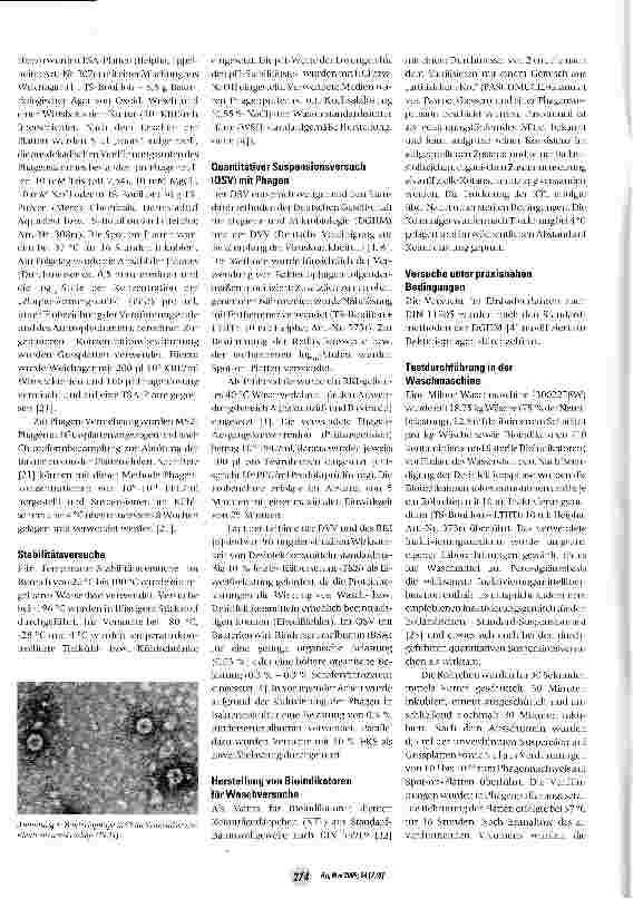 Vorschauseite 3: Prüfung der Wirksamkeit desinfizierender Waschverfahren gegen Viren mittels Einsatz phagenhaltiger Bioindikatoren mit dem Surrogatvirus MS2 Teil 1: Niedertemperaturverfahren