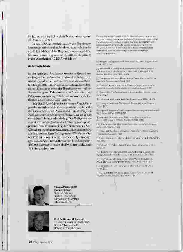 Vorschauseite 5: Geschichte der Anästhesie: Pflege spielte immer zentrale Rolle