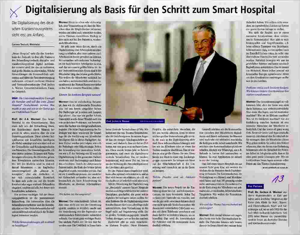 Vorschauseite 1: Digitalisierung als Basis für den Schritt zum Smart Hospital