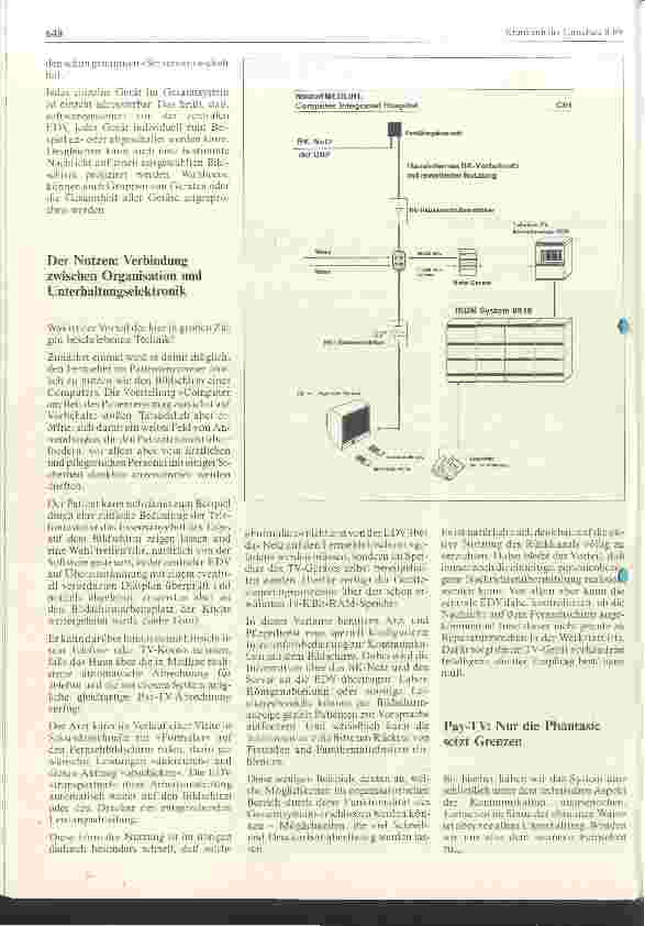 Vorschauseite 3: Pay-TV und Krankenhausorganisation