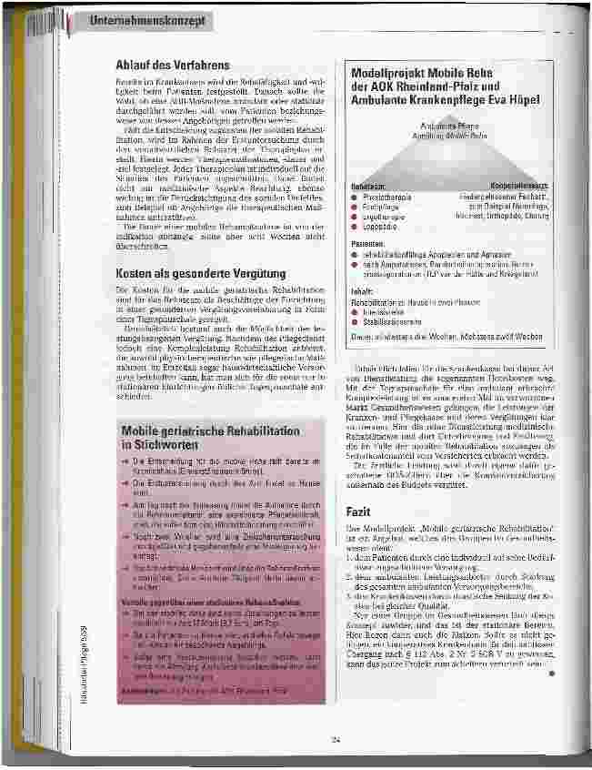 Vorschauseite 2: Mobile geriatrische Rehabilitation Entstehung und Umsetzung eines Modellprojekts
