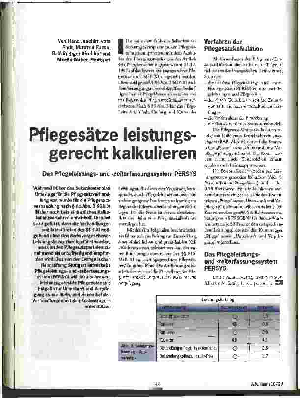 Vorschauseite 1: Pflegesätze leistungsgerecht kalkulieren