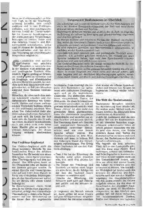 Vorschauseite 2: Taubstumme in der Gesellschaft
