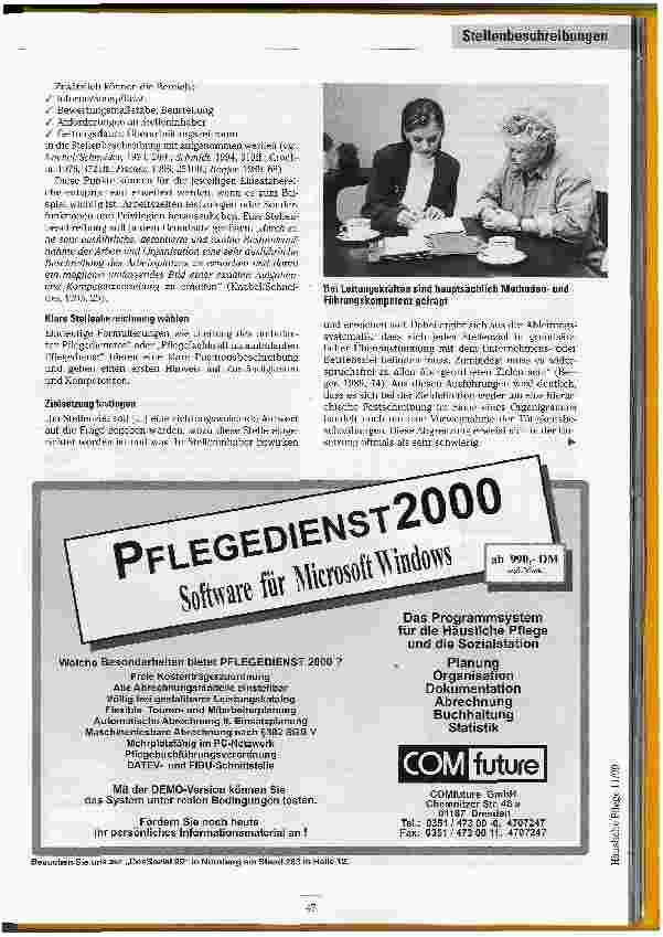 Vorschauseite 2: Klare Worte klären Stellenbeschreibungen für ambulante Pflegedienste