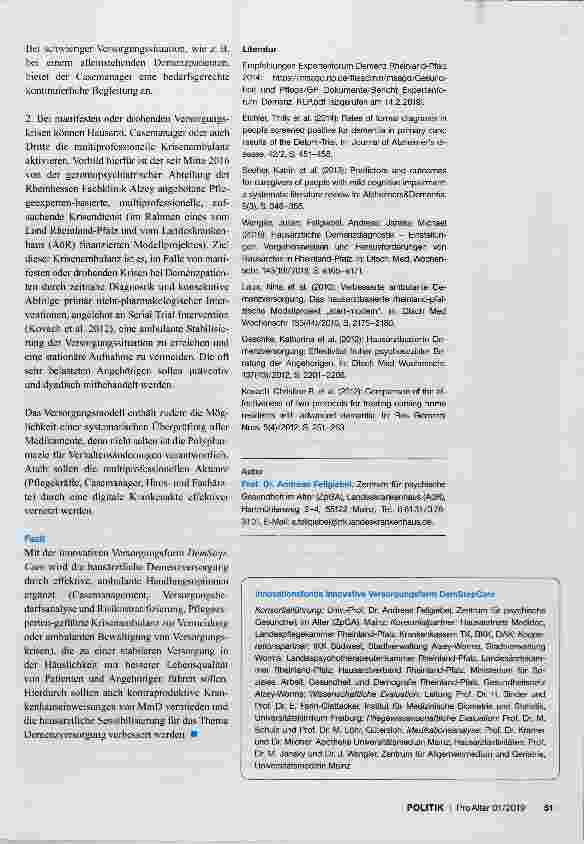 Vorschauseite 4: Das rheinland-pfälzische Modell DemStepCare
