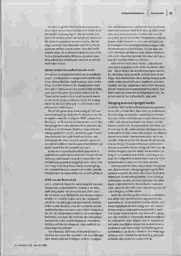 Vorschauseite 2: Hebammen an die Hochschulen Der Entwurf für ein neues Hebammengesetz liegt vor