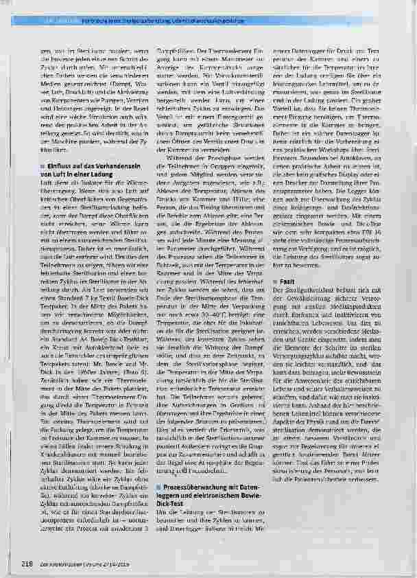 Vorschauseite 5: Fortbildung in der Sterilgutaufbereitung: Lehrmittel anschaulich gestalten