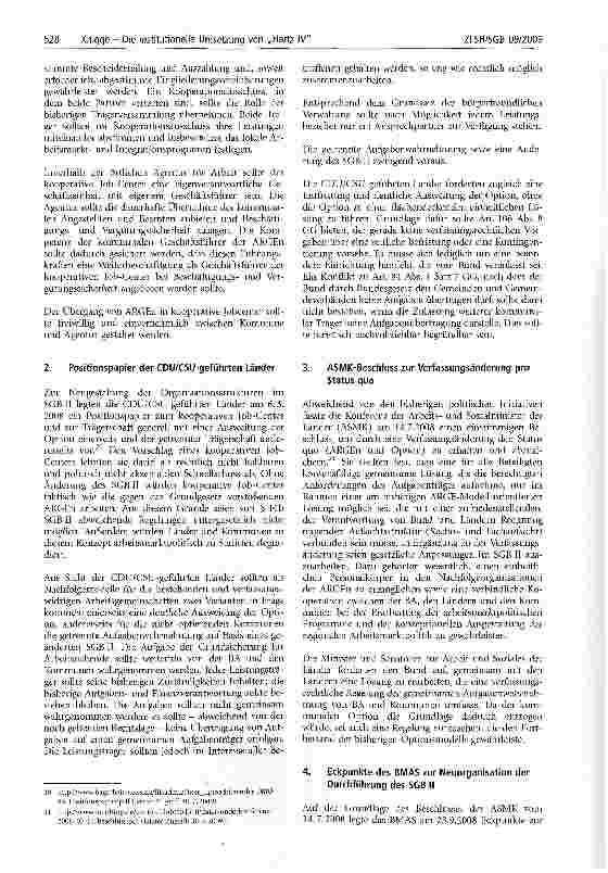 Vorschauseite 3: Die institutionelle Umsetzung von „Hartz IVEine überfällige Reform