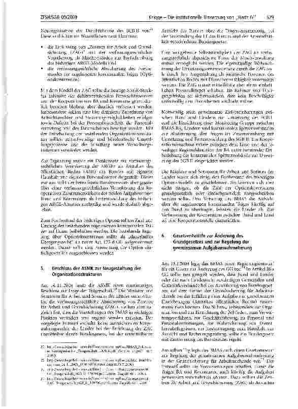 Vorschauseite 4: Die institutionelle Umsetzung von „Hartz IVEine überfällige Reform