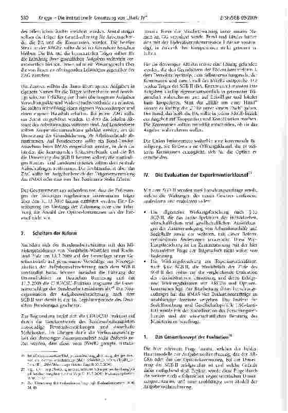 Vorschauseite 5: Die institutionelle Umsetzung von „Hartz IVEine überfällige Reform