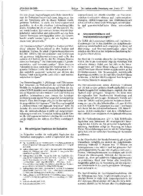 Vorschauseite 6: Die institutionelle Umsetzung von „Hartz IVEine überfällige Reform
