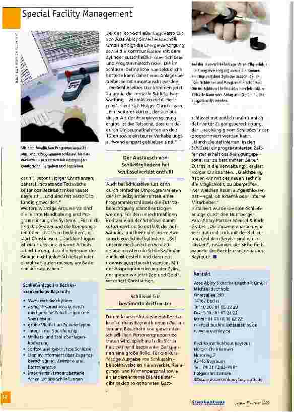 Vorschauseite 2: Schlüsselfaktor Sicherheit