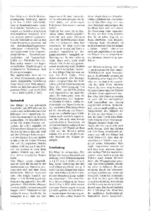 Vorschauseite 2: Diskriminierung von HlV-infizierten Patienten?