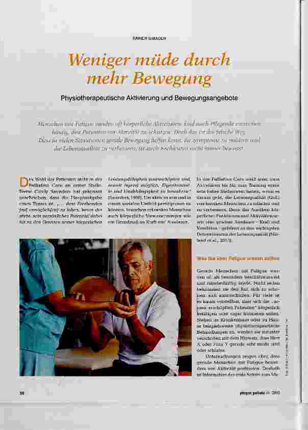 Vorschauseite 1: Weniger müde durch mehr Bewegung
