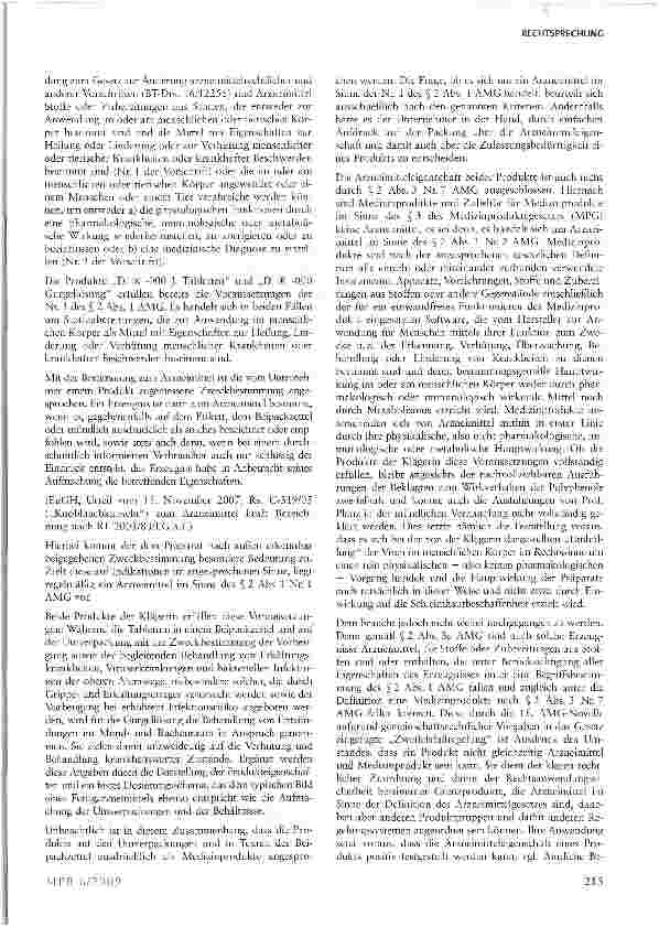 Vorschauseite 5: Zur Abgrenzung Medizinprodukt/Arzneimittel
