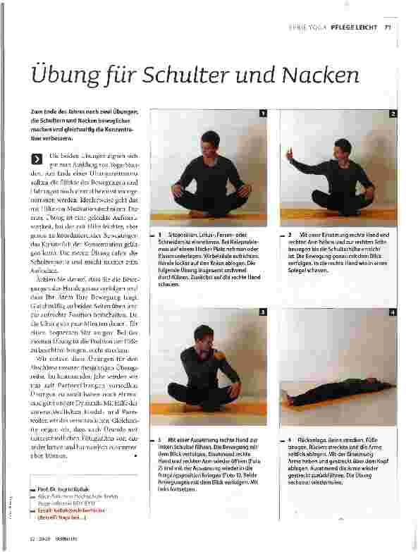 Vorschauseite 1: Übung für Schulter und Nacken