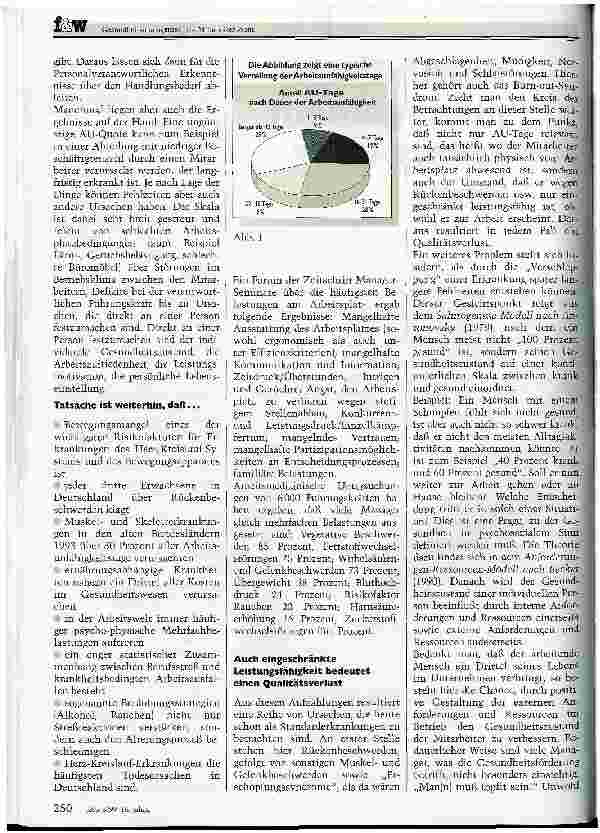 Vorschauseite 2: Gesundheitsmanagement für Mitarbeiter lohnt sich Kosten und Nutzen