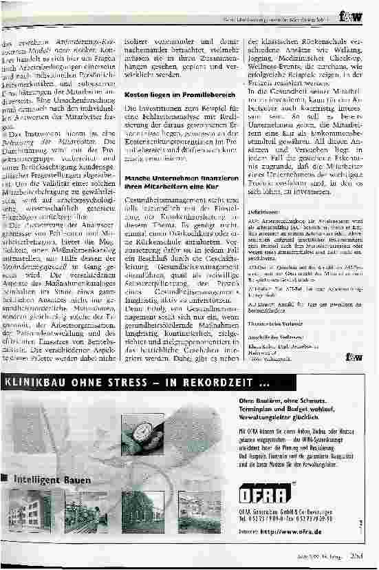 Vorschauseite 4: Gesundheitsmanagement für Mitarbeiter lohnt sich Kosten und Nutzen